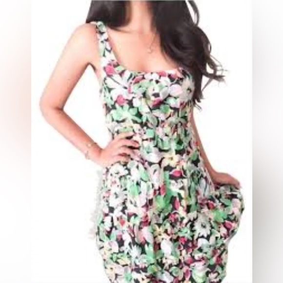 VTG ANTHROPOLOGIE MOULINETTE SOEURS Tiered Ruffle Dress - Picture 4 of 6